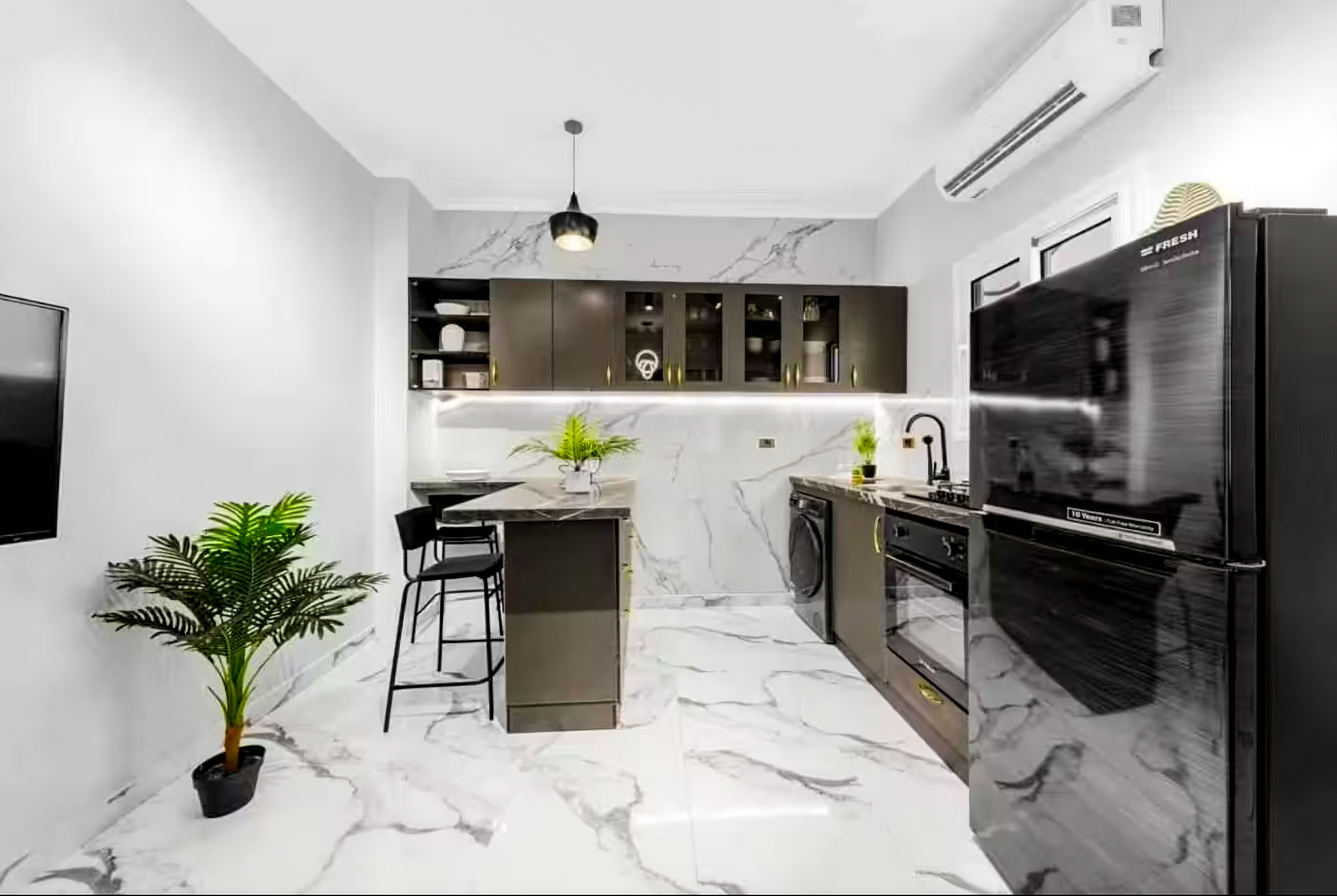 Kitchen at Luxe New Hideaway Near Rixos