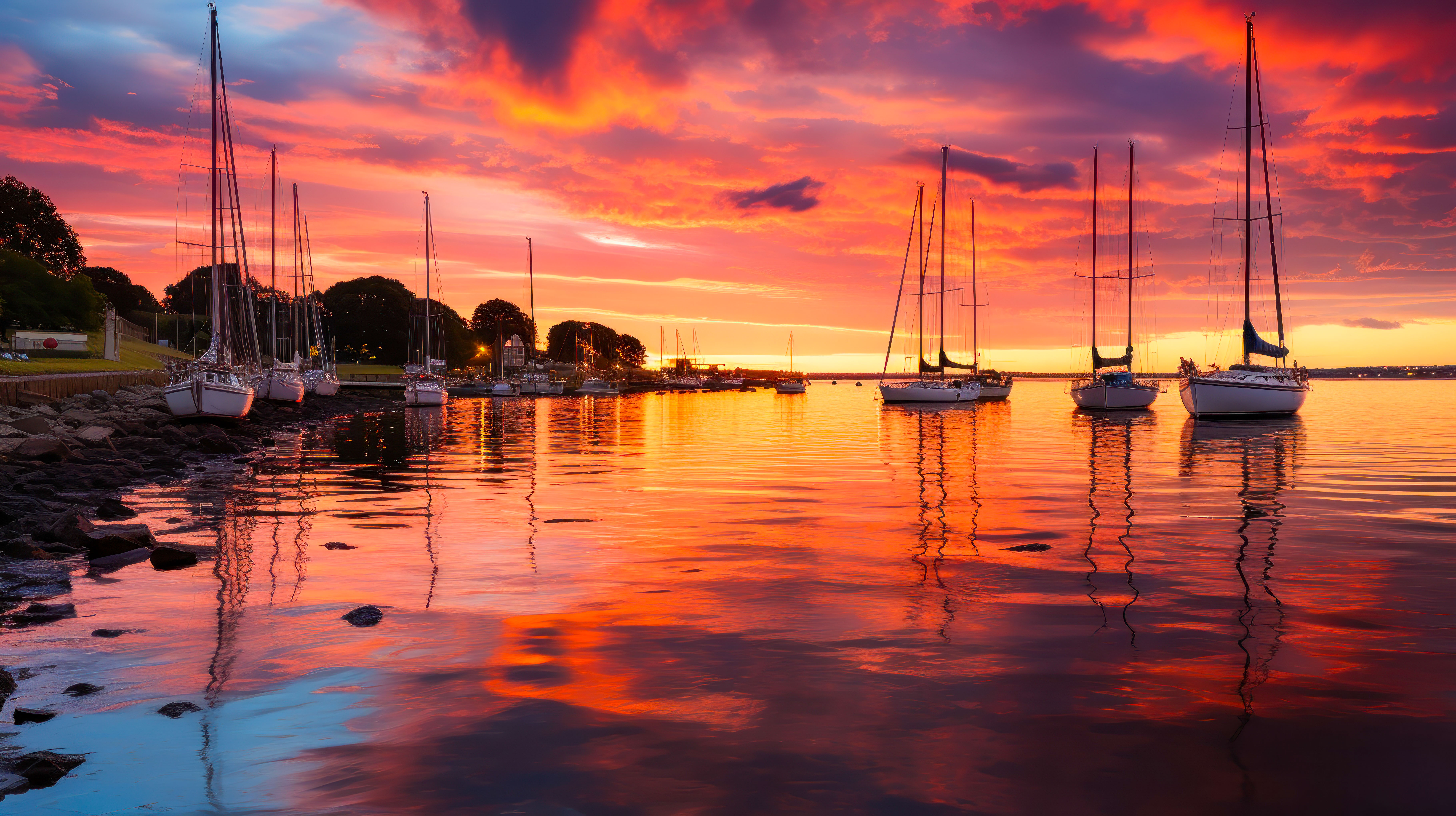 Hurghada Marina promenade in the evening
